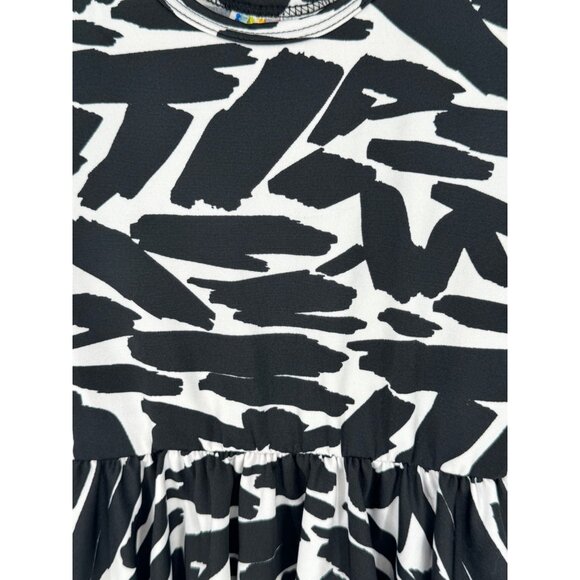 Dotdotsmile Girls Dress Size 12/24 Months Black and White Print New With Tags - Picture 3 of 5